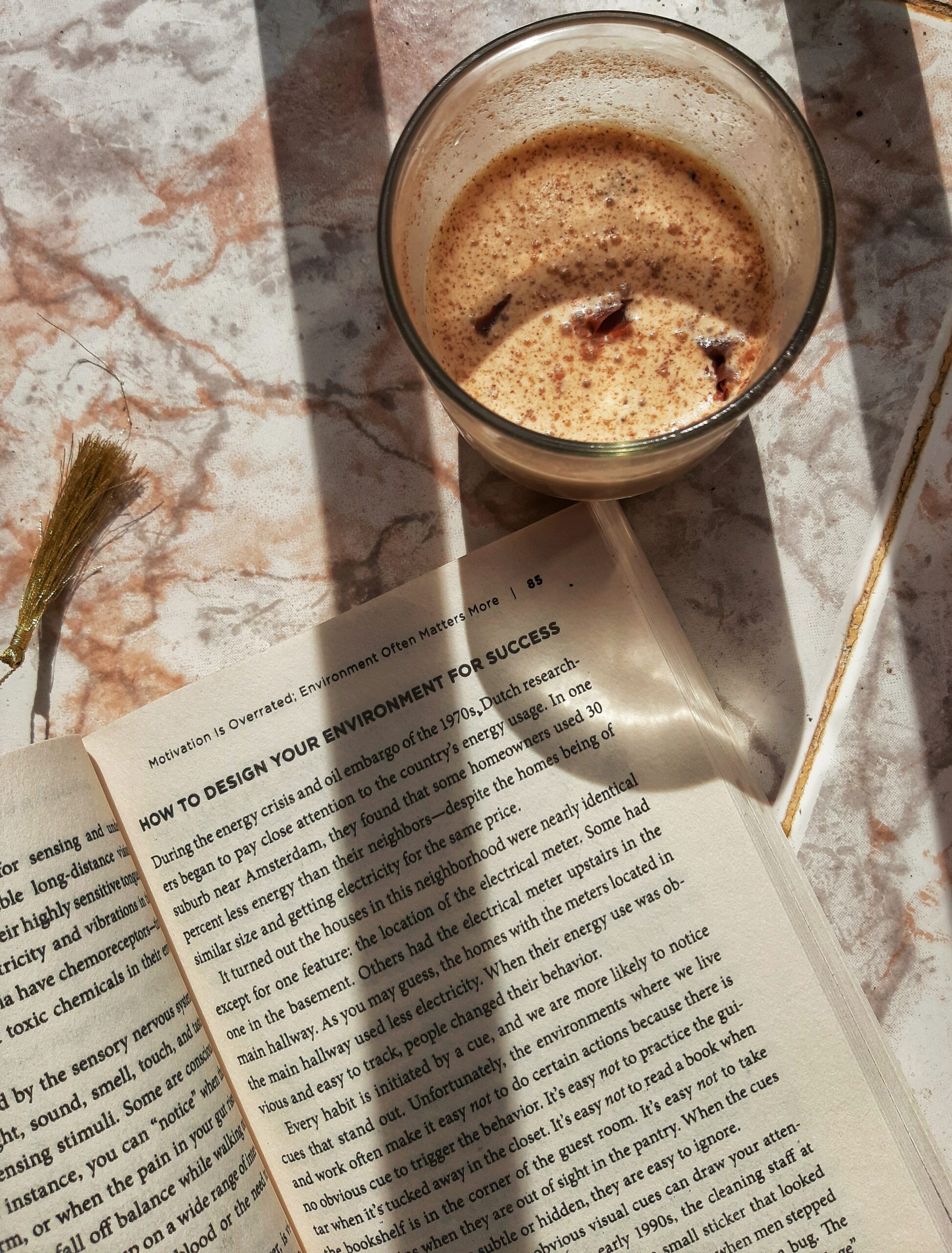 book and coffee_winter well being routine