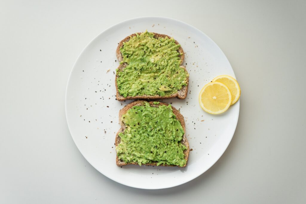 avocado toast with lemon_omega-3 fatty acids for hormone balance