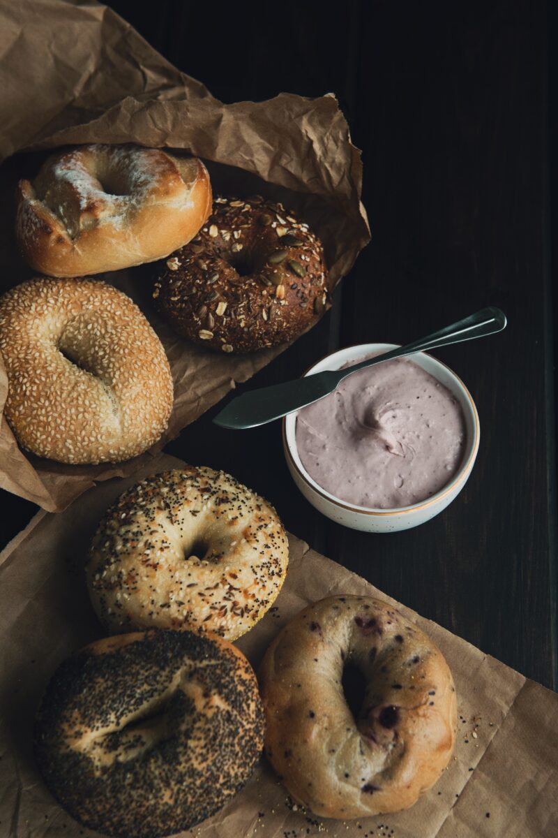 bagels and cream cheese_high protein breakfast recipes