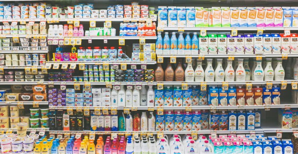 Dairy aisle at the grocery store_oat milk dangers
