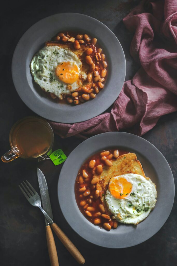 eggs, beans, and toast_high protein winter breakfast ideas